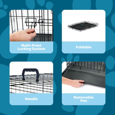 Image showing Carlson Pet Products Secure 1-Door Steel Dog Crate, 30 in., Medium