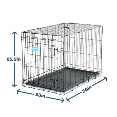 Image showing Carlson Secure 1-Door Steel Dog Crate, 36 in., Intermediate