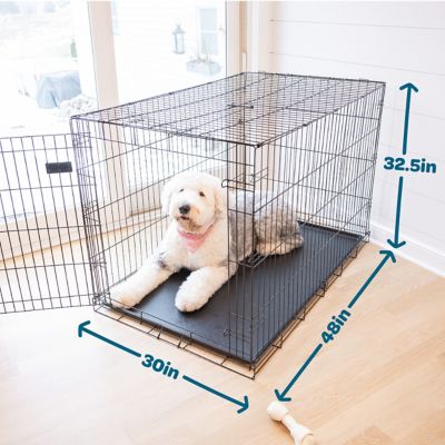 Image showing 8 th Carlson Pet Products Secure 1-Door Steel Dog Crate, 48 in., Extra Large