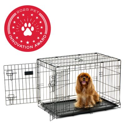 Image showing 9 th Carlson Pet Products Secure 2-Door Steel Dog Crate, 30 in., Medium