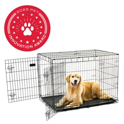 Image showing 9 th Carlson Pet Products Secure 2-Door Steel Dog Crate, 42 in., Large