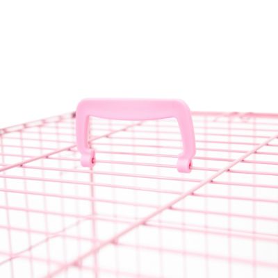 Image showing Carlson Pet Products Secure 1-Door Steel Dog Crate, 24 in., Pink
