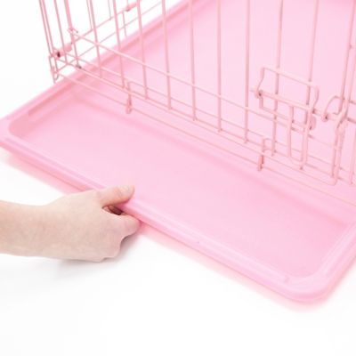 Image showing Carlson Pet Products Secure 1-Door Steel Dog Crate, 24 in., Pink