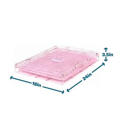 Image showing 6 th Carlson Pet Products Secure 1-Door Steel Dog Crate, 24 in., Pink