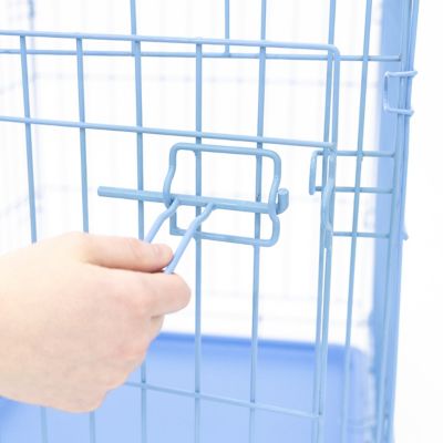 Image showing  Secure 1-Door Steel Dog Crate, 24 in., Blue
