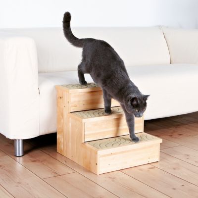Image showing  3-Step Wooden Pet Stairs for Dogs Up to 110 lb.