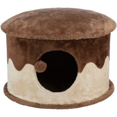 TRIXIE Cozy Cat Condo with Dangling Cat Toy