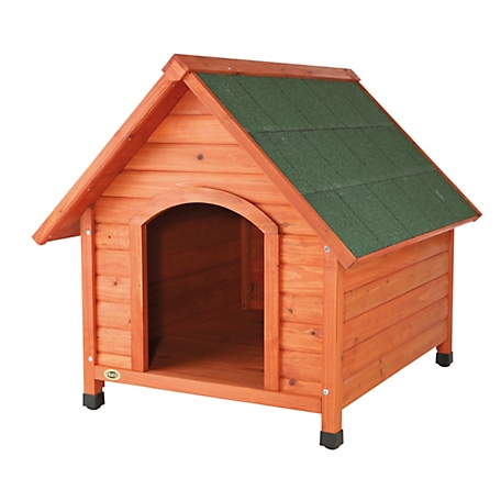 TRIXIE natura Cottage Dog House, Peaked Roof, Adjustable Legs, Brown, Small