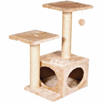 TRIXIE Valencia Scratching Post, with Condo, Two Platforms, Dangling Pom-Pom