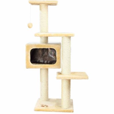 Image showing  43 in. Palamos Cat Tower with Scratching Posts, Condo, 3 Platforms and Dangling Pom-Pom