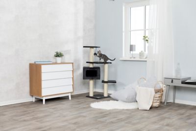 Image showing  43 in. Palamos Cat Tower with Scratching Posts, Condo, 3 Platforms and Dangling Pom-Pom