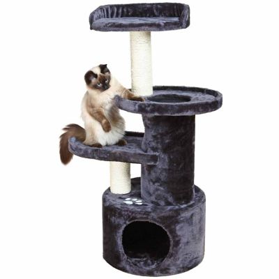 Image showing  Oviedo Beige Cat Tower with Scratching Posts, Condo, Platforms, Top Platform with Backrest