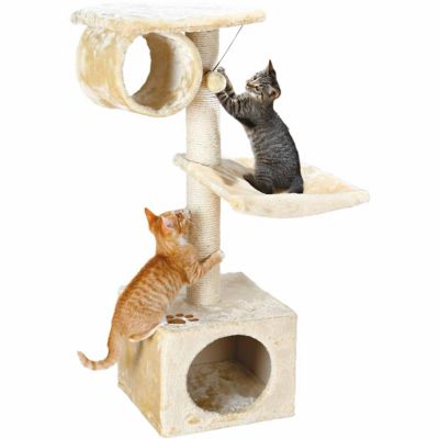Image showing  San Fernando Cat Tower with Scratching Posts, Condo, Tunnel, Two Platforms, Dangling Pom-Pom