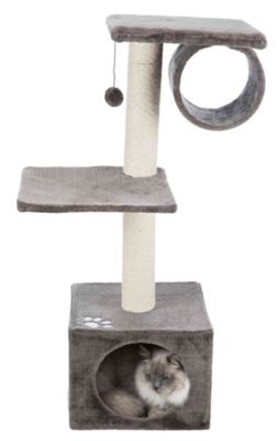 Image showing  San Fernando Cat Tower with Scratching Posts, Condo, Tunnel, Two Platforms, Dangling Pom-Pom