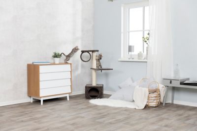 Image showing  San Fernando Cat Tower with Scratching Posts, Condo, Tunnel, Two Platforms, Dangling Pom-Pom