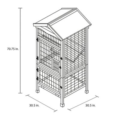 Image showing  Aviary Bird House, Brown