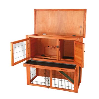 Image showing 5 th TRIXIE 2-Story Outdoor Rabbit Hutch with Sloped Roof, Medium, 40.75 x 20.25 x 38in.