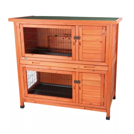 TRIXIE 2-Tier 2-in-1 Indoor/Outdoor Rabbit Hutch 45.5" x 25.5" x 43.5" Rabbit Hutches