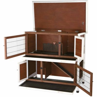 Image showing  2-Story Outdoor Rabbit Hutch, Medium, 45.5 in. x 25.5 in. x 43.5 in.