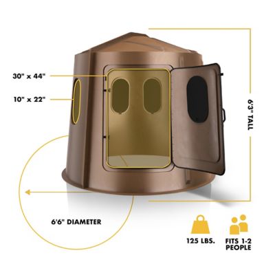 Image showing 6 th Maverick Blinds 6-Person Black Hard Blind Tinted