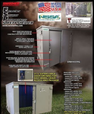 Image showing 26 th Swisher ESP Safety Shelter, 6 Person Residential Capacity