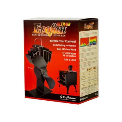 Image showing 7 th Ecofan UltrAir Wood Stove Fan, Black