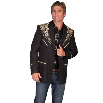 western blazer embroidered