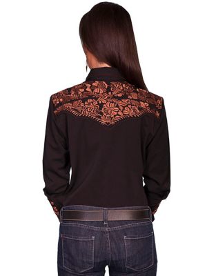 Image showing 1 th Scully Women's Legends Poly/Rayon Blend Snap-Front Blouse