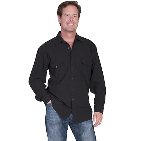 Scully Men's Long-Sleeve Cantina Collection Peruvian Cotton Button-Front Shirt, CM7
