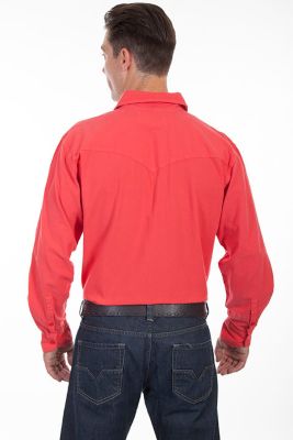 Image showing  Men's Long-Sleeve Cantina Collection Peruvian Cotton Button-Front Shirt, CM7