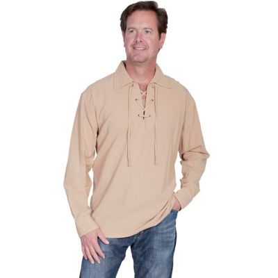 Image showing  Men's Long-Sleeve Cantina Collection Peruvian Cotton Button-Front Shirt, CM8