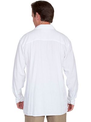 Image showing  Men's Long-Sleeve Cantina Collection Peruvian Cotton Button-Front Shirt, CM8