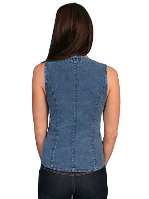 Image showing  Women's Cantina Collection 100% Peruvian Cotton Tank Top, Blue