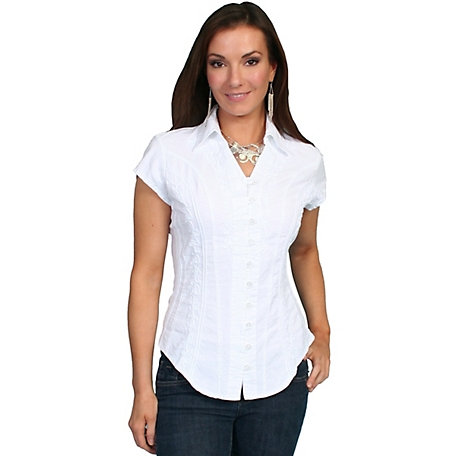 Scully Women's Cantina Collection 100% Peruvian Cotton Cap Sleeve Blouse