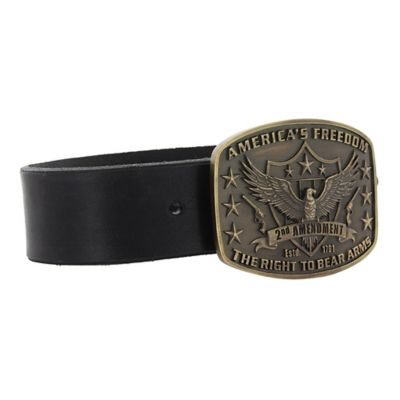 Image showing  Unisex Attitude 2nd Amendment Heritage Brass Belt Buckle