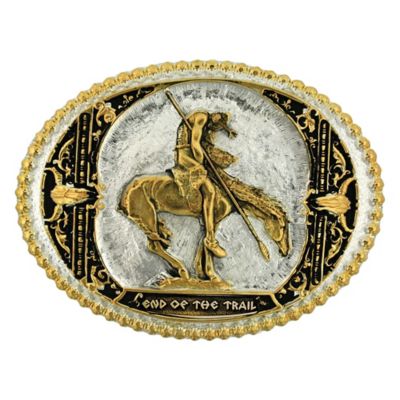 Montana Silversmiths Attitude End Of The Trail Two Tone Belt Buckle At Tractor Supply Co