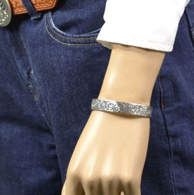 Image showing  Women's Classic Engraved Brass Cuff Bracelet, BC856