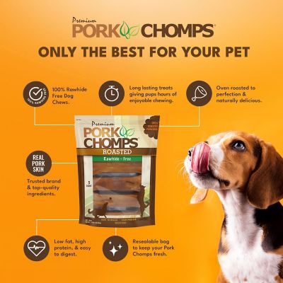 Image showing  7-in. Roasted Rawhide-Free Pork Skin Dog Bone, 5 Count