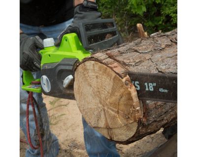 Image showing 7 th Greenworks 18 in. 14.5A Corded Electric Chainsaw