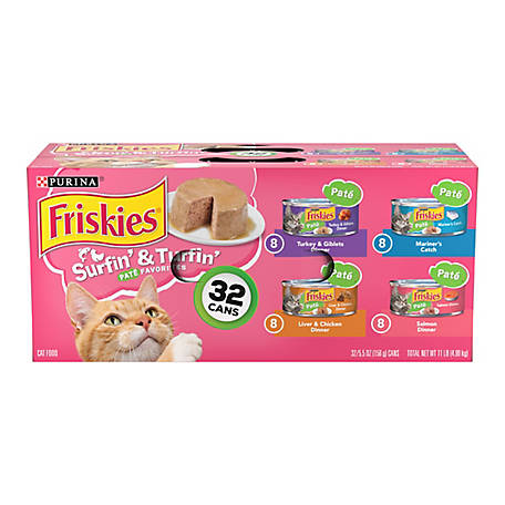 Friskies Purina Wet Cat Food Pate Variety pk., Surfin' and Turfin' Favorites