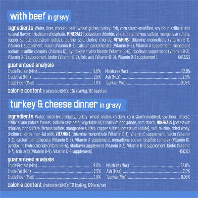 Image showing 6 th Purina Friskies Savory Adult Beef, Turkey, Tuna, Chicken and Salmon Shreds in Gravy Wet Cat Food Variety pk., 5.5 oz., 32 Cans