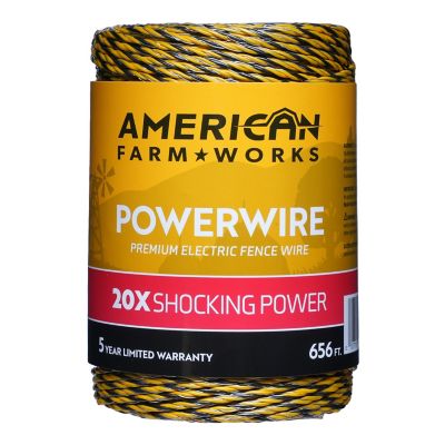 American Farm Works 656 ft. PowerWire Electric Fencing, Yellow