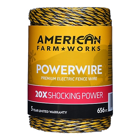 American Farm Works 656 ft. PowerWire Electric Fencing, Yellow