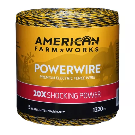 American Farm Works 1 320 ft Aluminum PowerWire Cable Electric Fence Wire & Tape