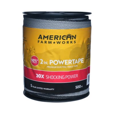 American Farm Works 2 Inch Heavy-Duty Sure Shock Polytape - 500 Foot Reel