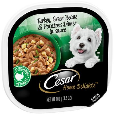 Image showing  Home Delights Turkey, Green Beans, and Potatoes Dinner in Sauce Wet Dog Food, 3.5 oz.