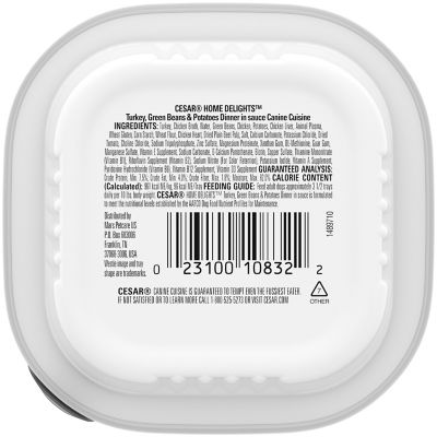 Image showing 7 th Cesar Home Delights Turkey, Green Beans, and Potatoes Dinner in Sauce Wet Dog Food, 3.5 oz.