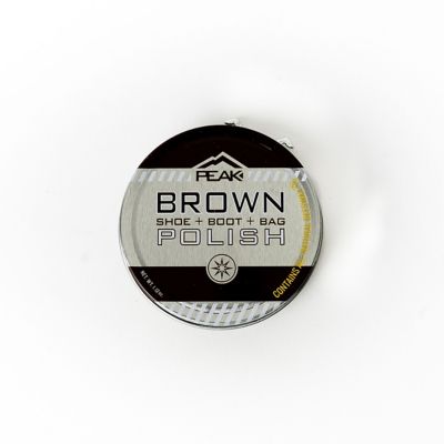PEAK Large Brown Tin Polish, For Use on Boots, Shoes, Belts and Hand Bags