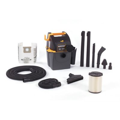 WORKSHOP Wet/Dry Vacs WS0501WM 5 Gal. 5.0 Peak HP Wall-Mount Wet/Dry Vacuum Cleaner with Accessories