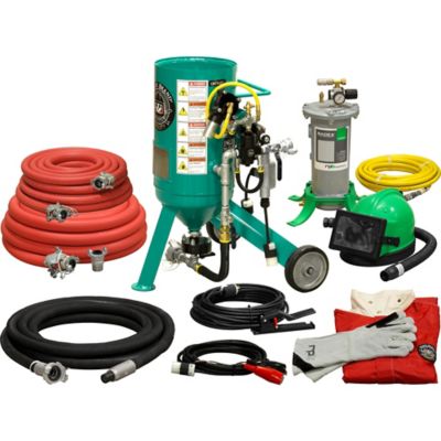 Pirate Brand 0.5 cu. ft. CPR Jr. Abrasive Sandblaster Gold Package, Electric Controls